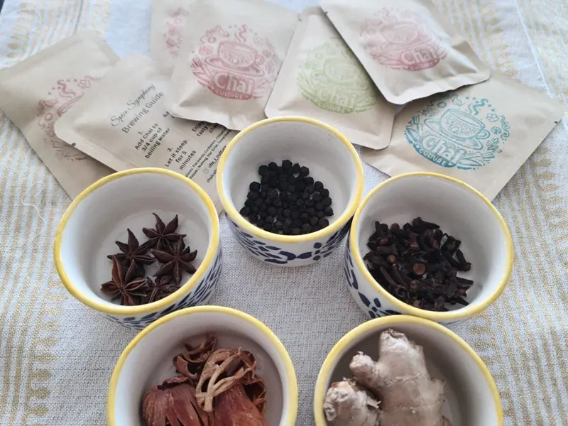 Customer Enjoying Tea