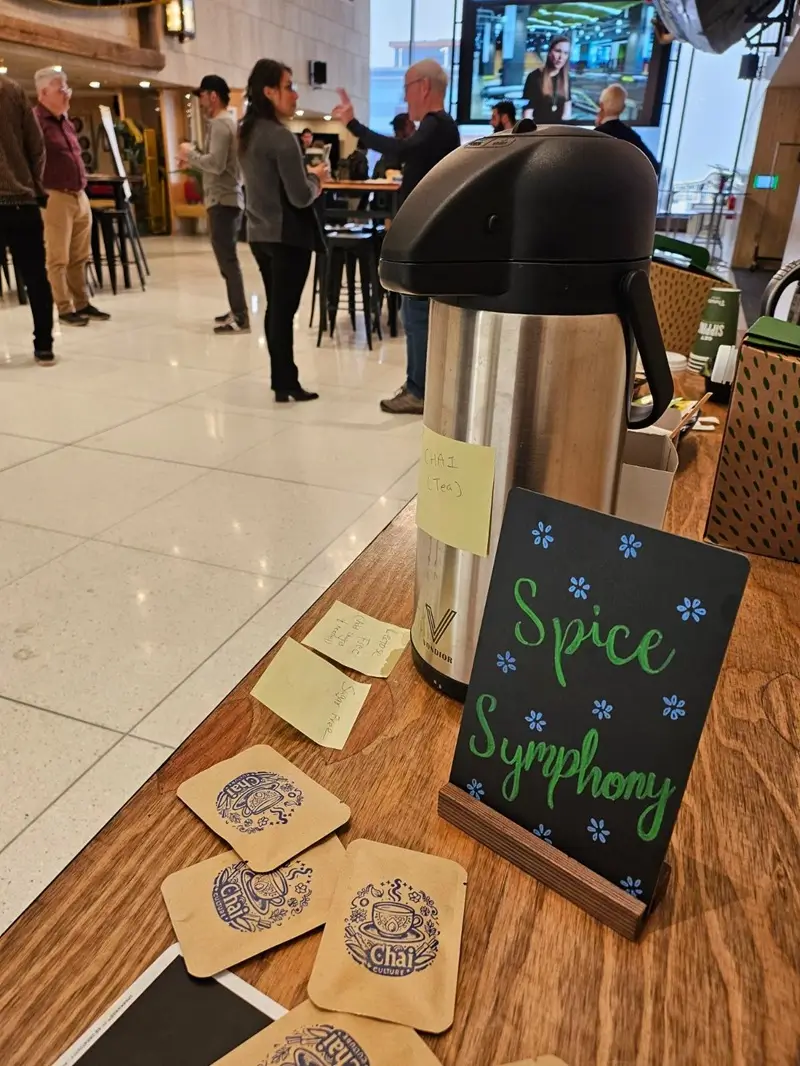 Customer Enjoying Tea
