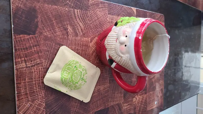 Customer Enjoying Tea